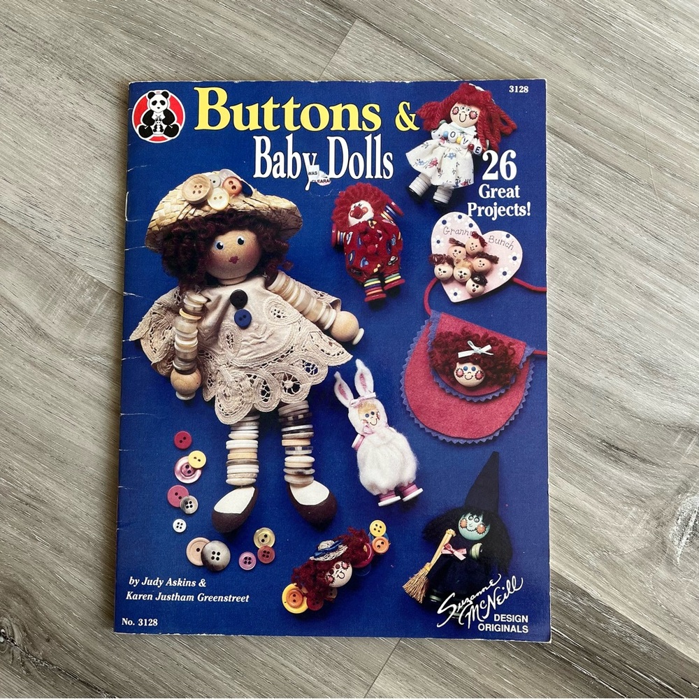 🐈OKC🐈 Vintage Buttons & Baby Dolls Suzanne McNeill Design Originals Leaflet